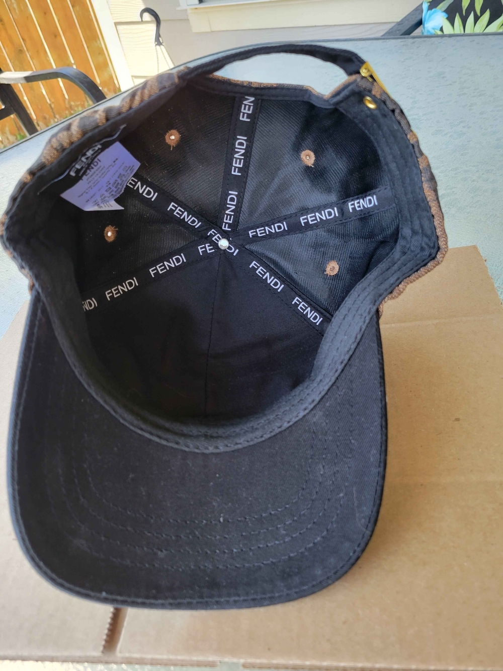 Fendi Roma Brown & Black FF Logo Baseball Cap - Picture 5 of 10